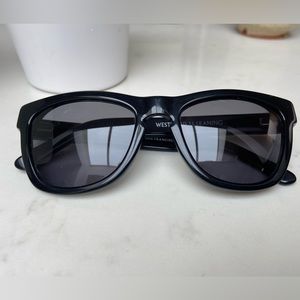 Unisex Westward Leaning pioneer sunglasses with wood detail.